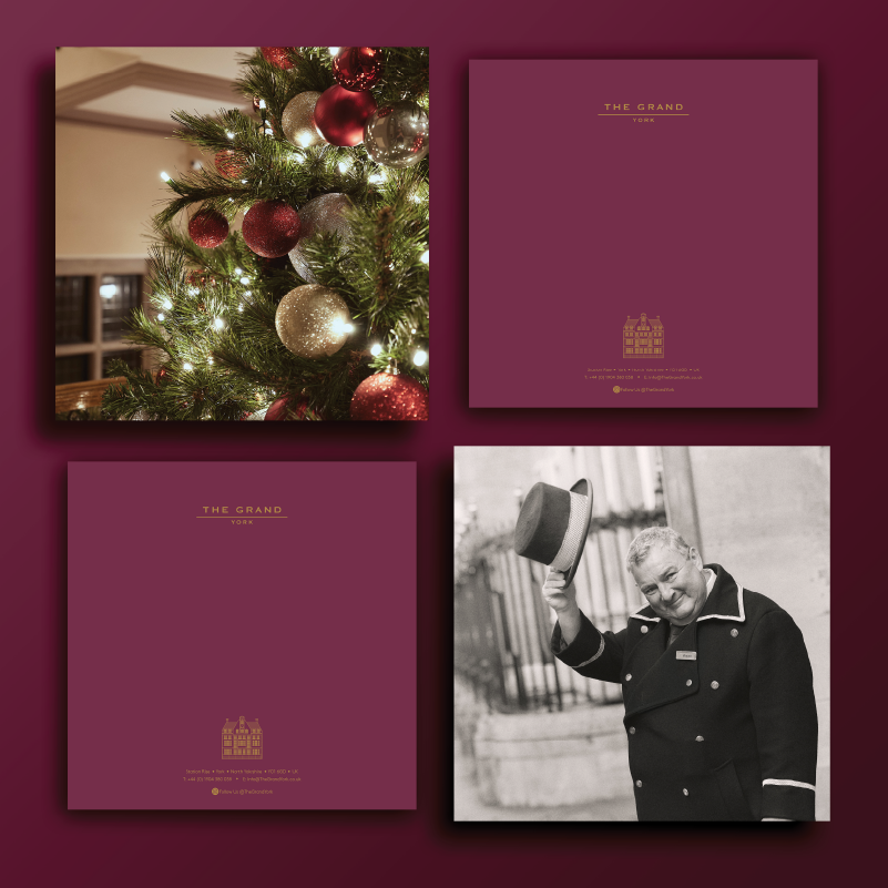 Festive card designs for Legacy Restaurant